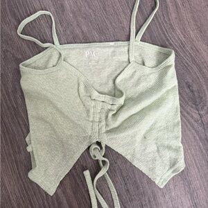 PacSun Light Green Ribbed Tank Top